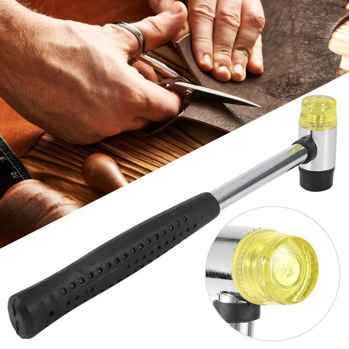 Palu Karet Martil Plastik Mini 25Mm Double Face Rubber Hammer Mallet Lantai Parket Kayu Keramik
