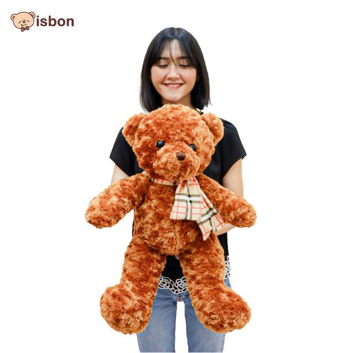 Boneka Teddy Bear Istana Boneka Snail Tan With Ribbon SNI Istana Boneka