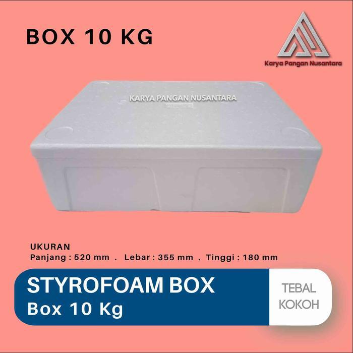 Bisa Spk Styrofoam Box 10 Kg Box Es Box Gabus Box Styrofoam Box-10 52X35.5X18 Cm Instant Kurir