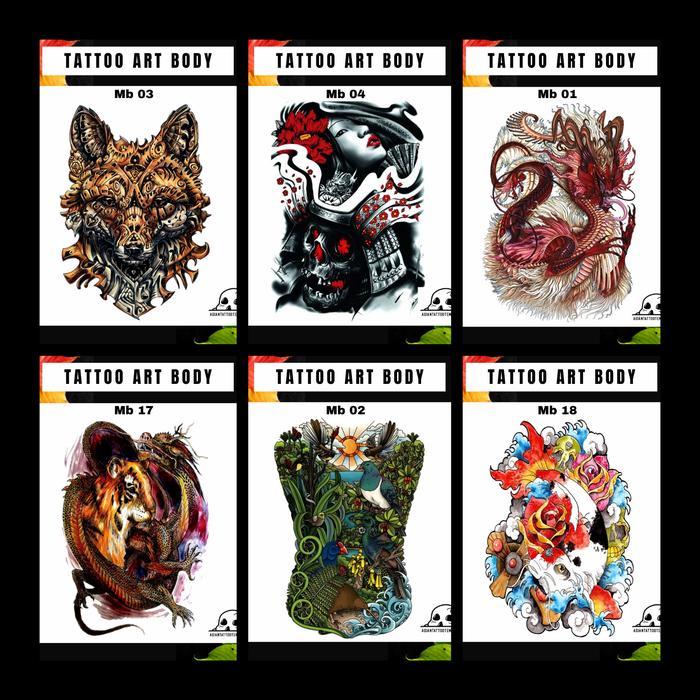 DISKON TATO PUNGGUNG DESIGN TERBARU/TATO TEMPORER/TATO TUBUH