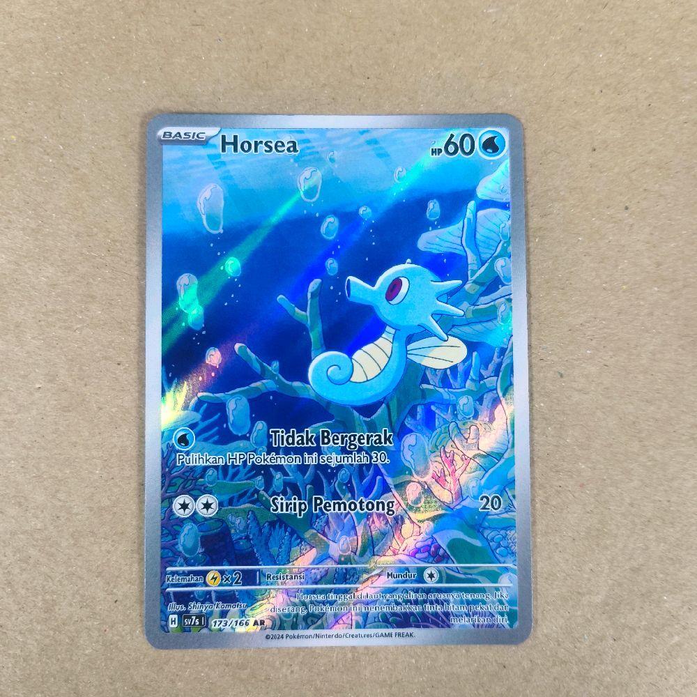 Horsea AR 173 SV7s Pokemon TCG Indonesia Game Kartu Koleksi Trading Card Game