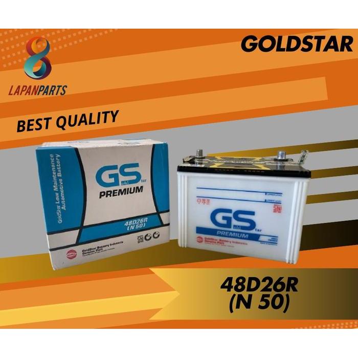 Aki Mobil Serena Terrano Bergaransi , Merk : Gold Star N-50