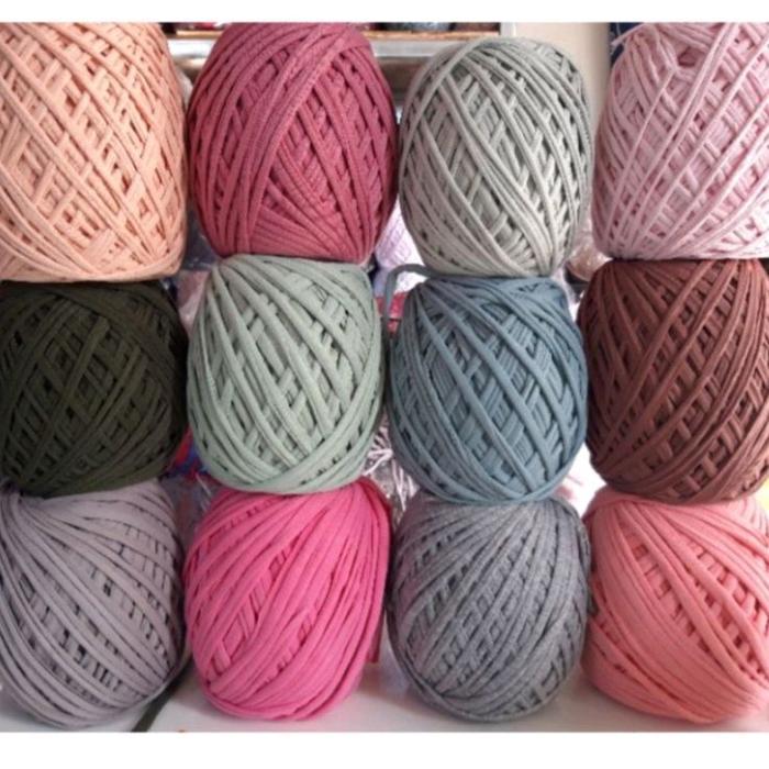 Benang Rajut Kaos T-Yarn 200gr - Seri T-Yarn untuk Tas dan Keranjang