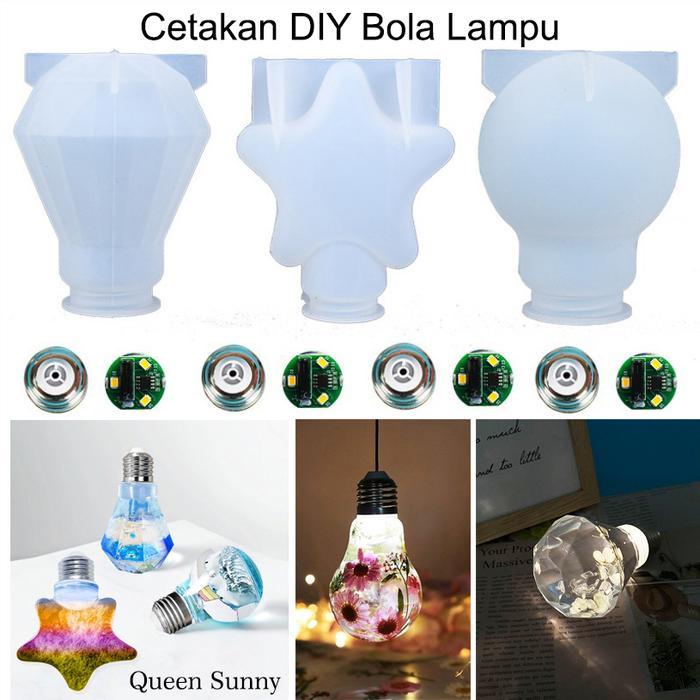Cetakan Silikon DIY Bola Lampu Bohlam untuk Resin Handmade