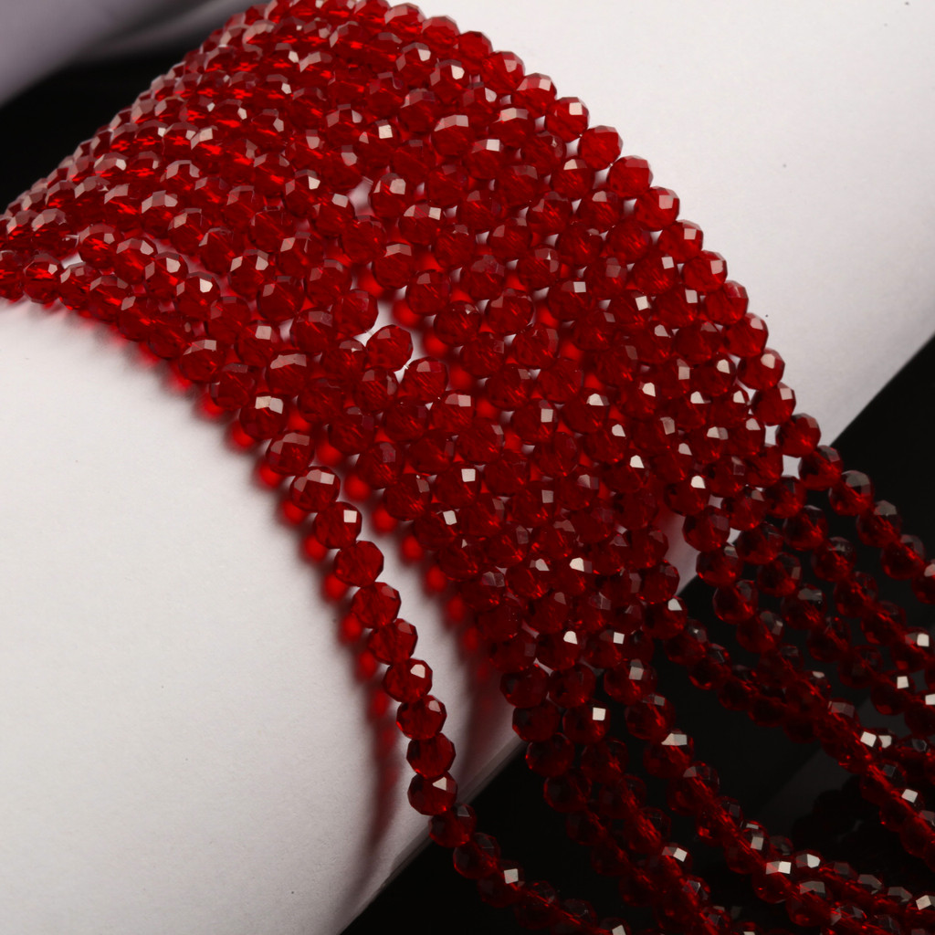 New 4mm 6mm Rondelle Austria Crystal Beads Faceted Glass Beads Loose Spacer Beads for DIY Bracelet