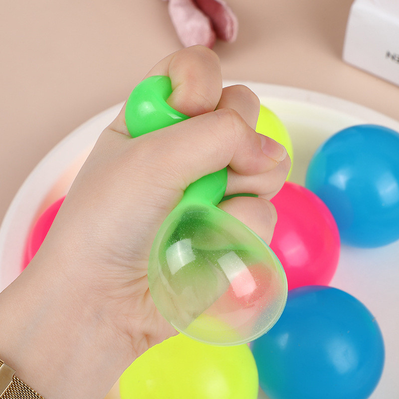 Novelty Gag Toy Luminous Sticky Target Ball Wall Ball Pressure Relief Toys TPR Interactive Suction