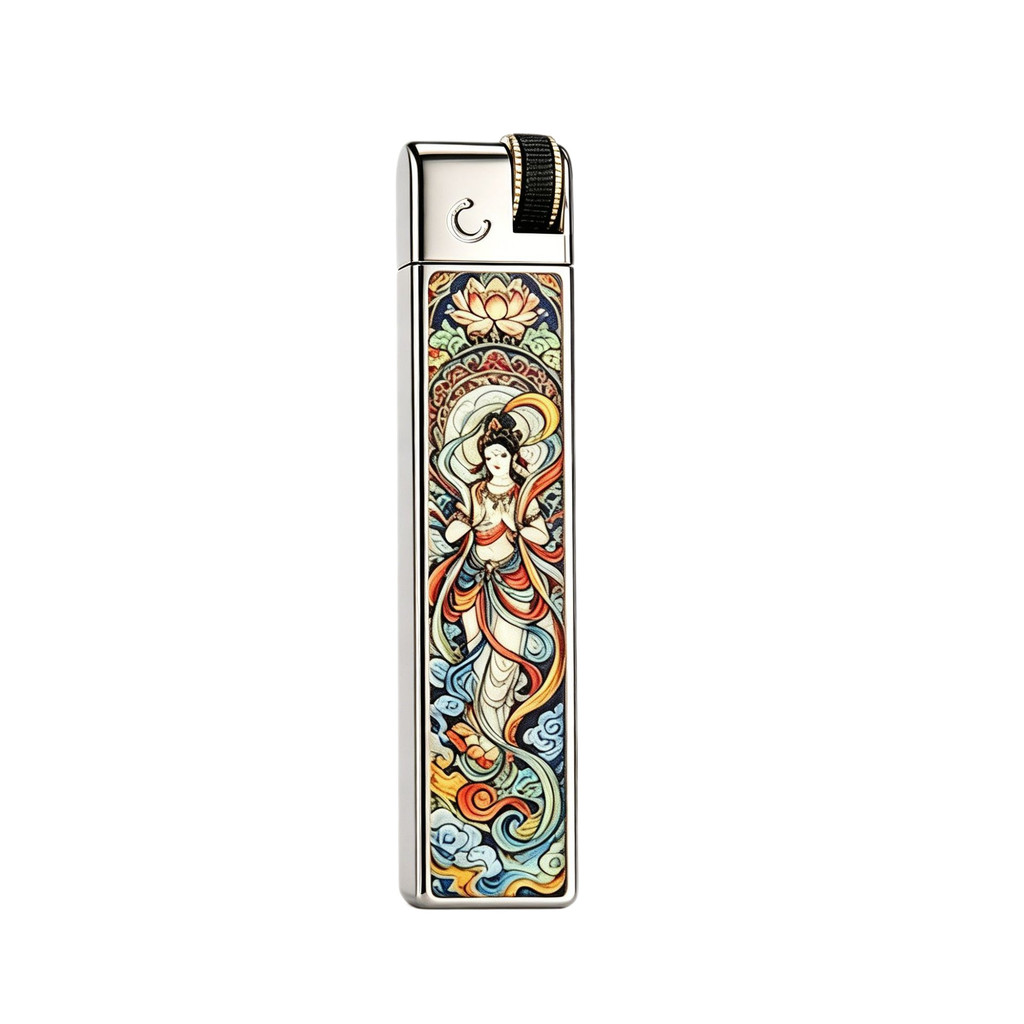 New Internet Celebrity Creative Zorro 867 Luminous Narrow Version Slim Long Kerosine Lighter,