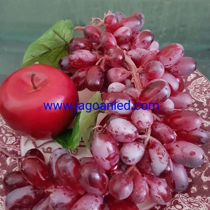 Buah Anggur Palsu Buah Artificial Buah Plastik Latex - Merah