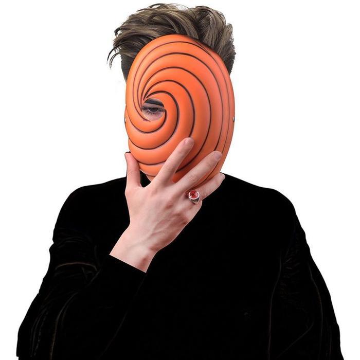 Topeng Uchiha Obito Naruto Cosplay Anime Cosplay Naruto Akatsuki Topeng Oranye