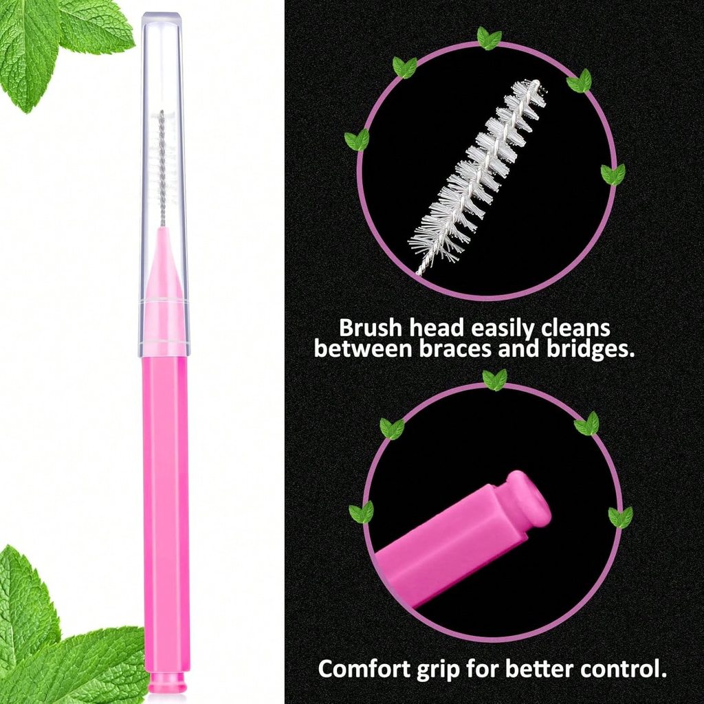 100Pcs Interdental Brush Toothpick Dental Tooth Flossing Head Oral Dental Hygiene Flosser Cleaners
