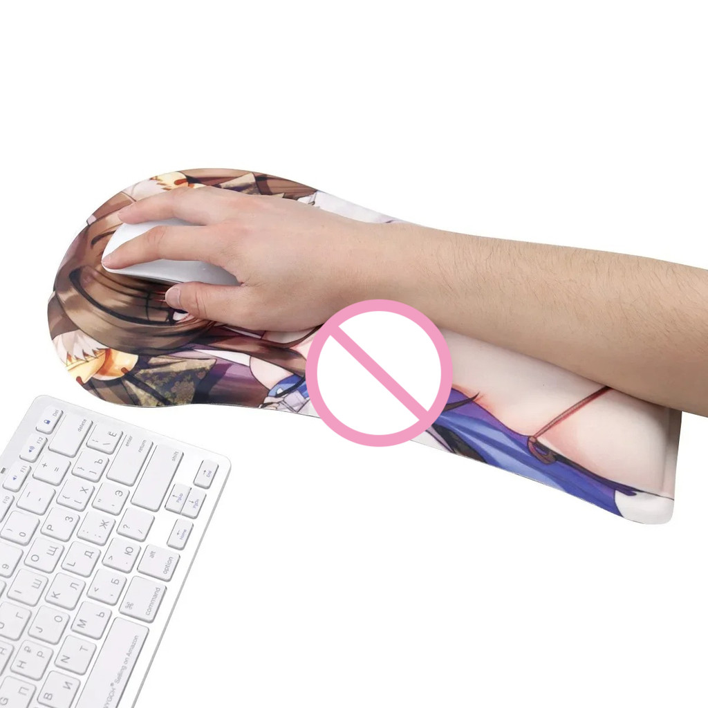 Half Body Custom Made 3D Hand Wrist Rest Mouse Pad Personalized DIY Mousepad Silicone Oppai Soft