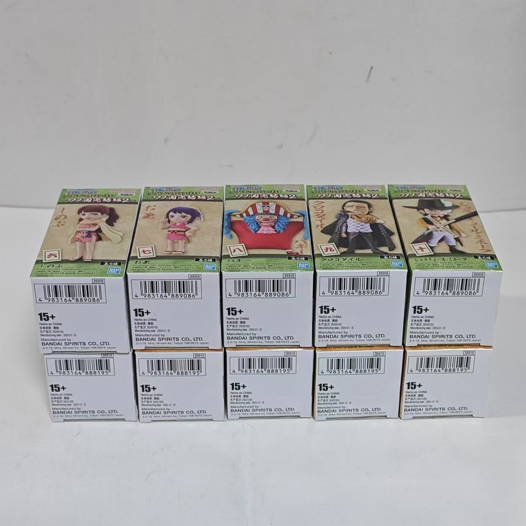 Original BANDAI One Piece Shinobu Kurozumi Tama Buggy Dracule Mihawk Sir Crocodile WCF Anime Action