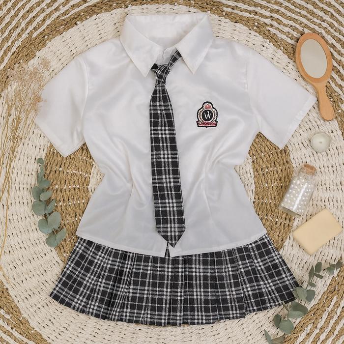 NEW [ Happy Girl Shop ] Setelan Seragam Kustom Cosplay Lingerie Girl Student Korean Premium Looks