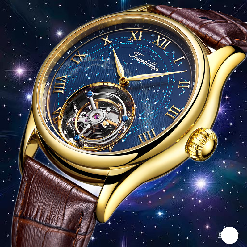 AESOP Original Flying Tourbillon Watches for Men Mechanical Skeleton Tourbillon Movement Fashion