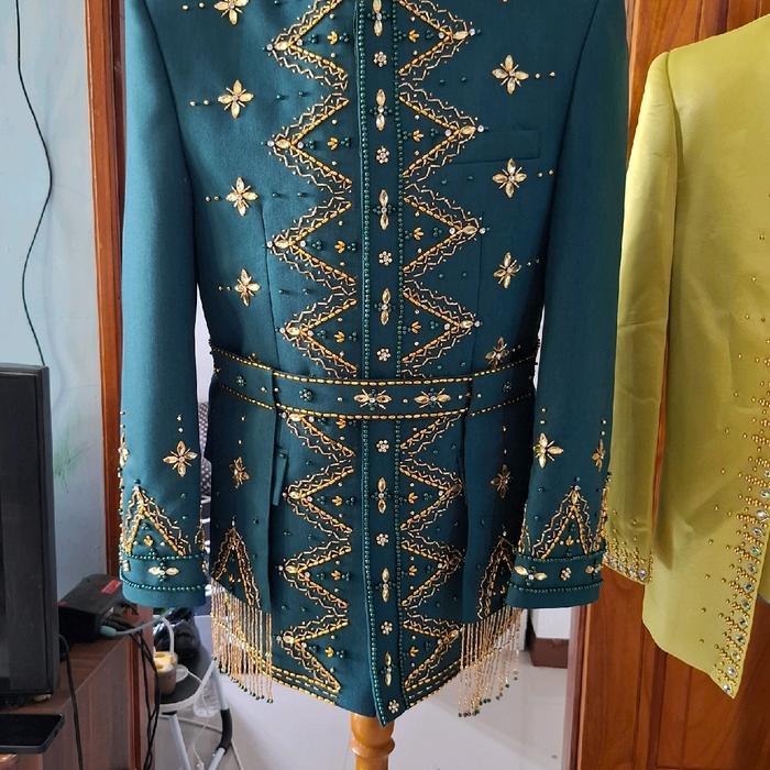 TERMURAH Baju APernikahan Arsya Beskap Pengantin Modern Dewasa Tanpa Wool dengan Sabuk - Pria READY