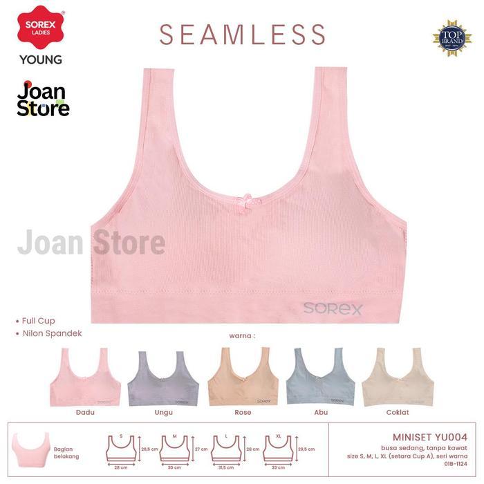 Premium Sorex (2Pcs 3Pcs) Miniset Yu004 Bh Bahan Rajut Busa Tipis Wanita Remaja Dewasa Adem Nyaman