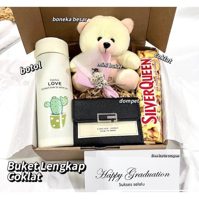 [Kaktus 45] Kado Hampers Gift Box Hadiah Cewek Wanita Perempuan Botol Ulang Tahun Birthday Wisuda
