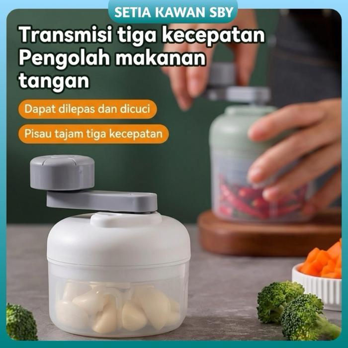 Promo Mini Chopper Blender Portable Gilingan Mini Bumbu Dan Daging Manual Putar Tangan 006 Terlaris