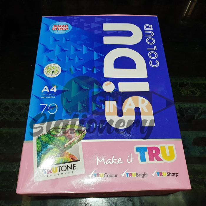 Kertas hvs a4 70gr pink merk sidu