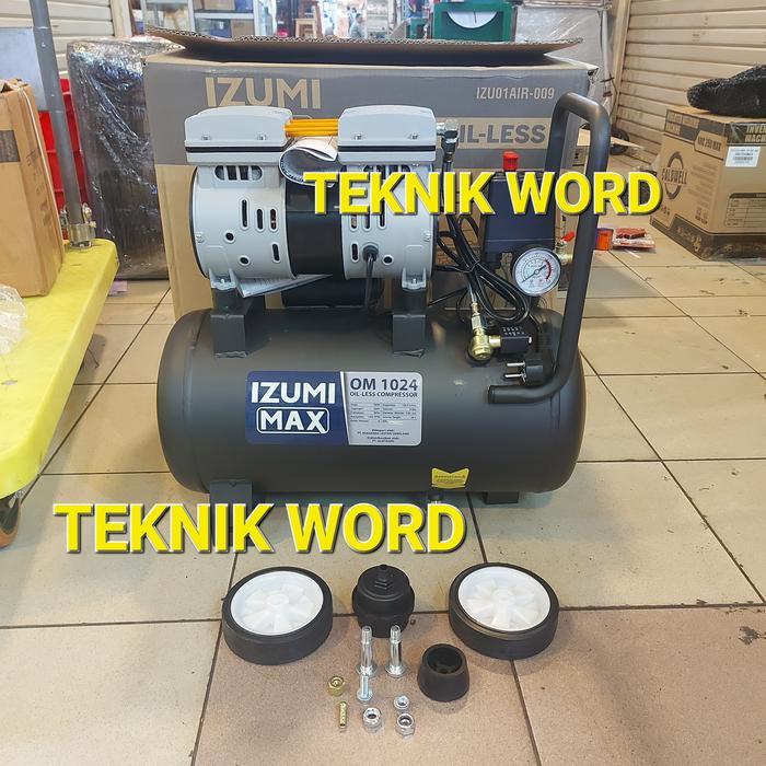 MESIN KOMPRESOR ANGIN OILLESS IZUMI MAX OM 1024 1HP / IZUMI OM1024 24L - OM 1024 SAJA