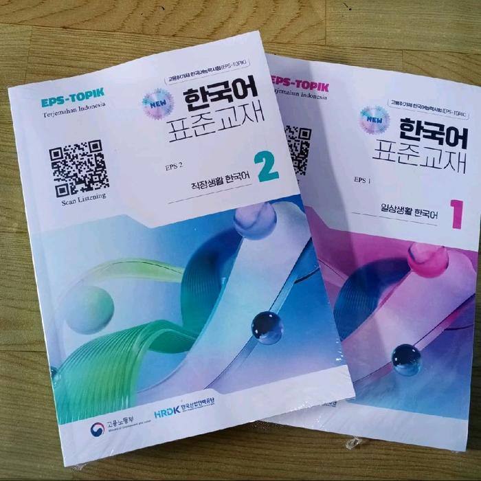 READYY buku Eps topik 1&2 2025 teexbok korea buku belajar bahasa korea pemula Putih korea terjemahan