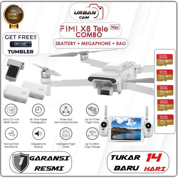 Drone Kamera 4K 48MP dengan Gimbal 3 Sumbu Jarak Tempuh 20 Km Waktu Terbang 47 Menit
