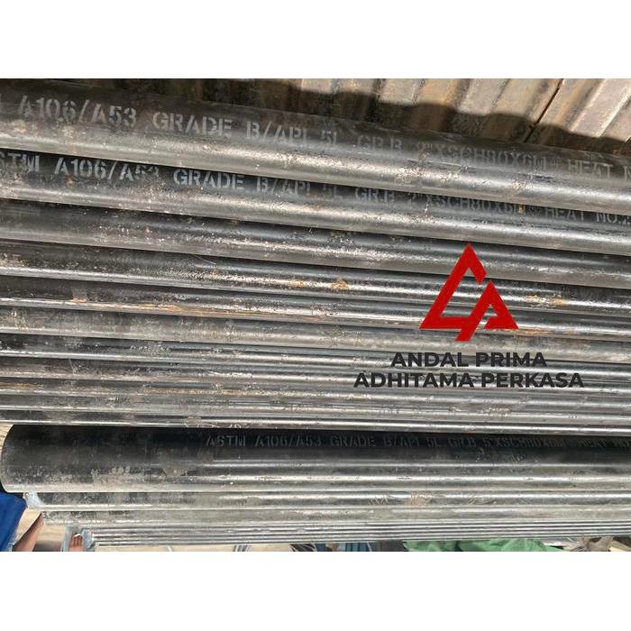 Pipa Besi Seamless SCH 80 - Pipa Hitam - Andal Prima ID