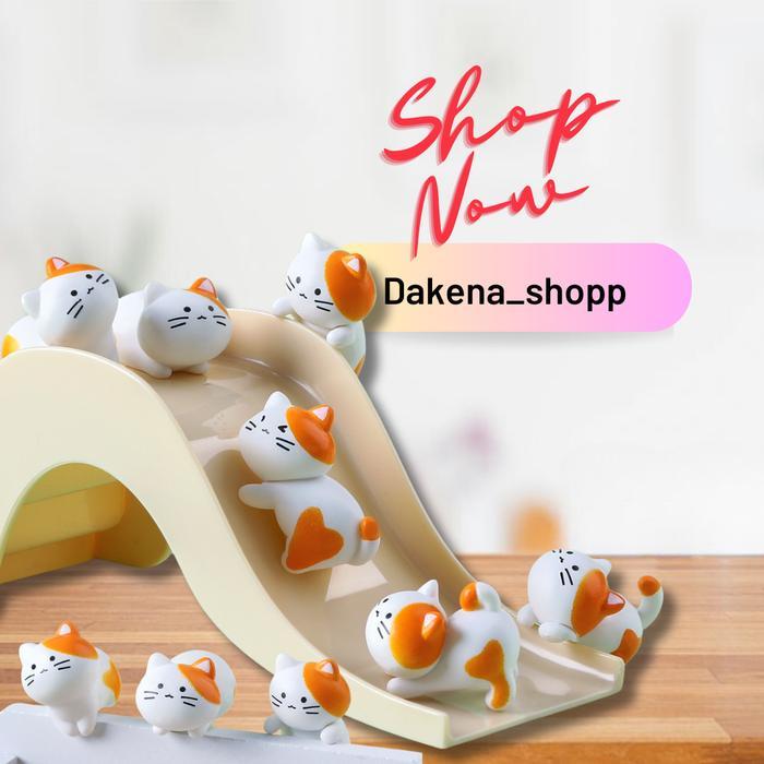 Ornamen Miniatur 8 Motif Multi Kucing Warna Warni DAKENA untuk HIASAN HIPPERS HP/ HIPPERS PHONE/