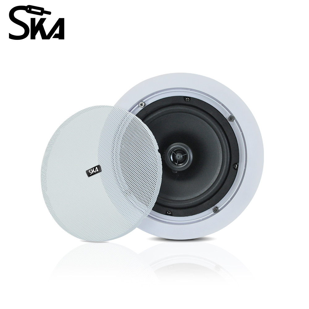 5'' 20W Ceiling Speaker PA Sound System 2 Way Recessed In Ceiling Wall Broadcast Music Loudspeaker
