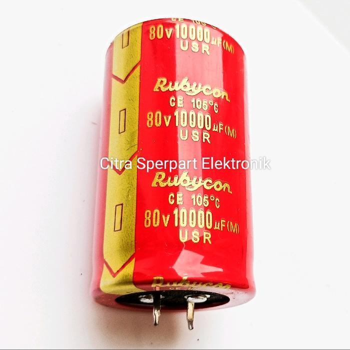 Ada Stok ELCO 10000UF 80V RUBYCON RED KAPASITOR ELCO 10000UF 80V CAPACITOR ELCO 10000UF 80V