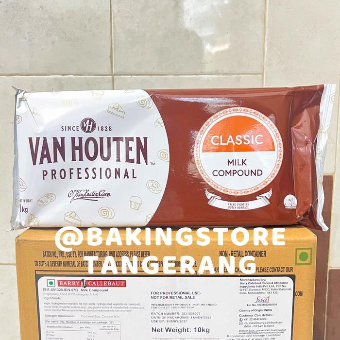 Van Houten Milk Compound 1 kg | Coklat Batang Van houten
