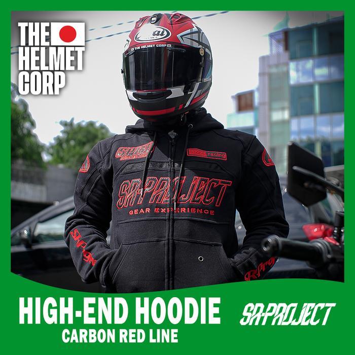 HOODIE SR PROJECT SUPER CARBON RED LINE HIGH END RIDING HOODIE PROTECTOR ORIGINAL SR-PROJECT HOODIE