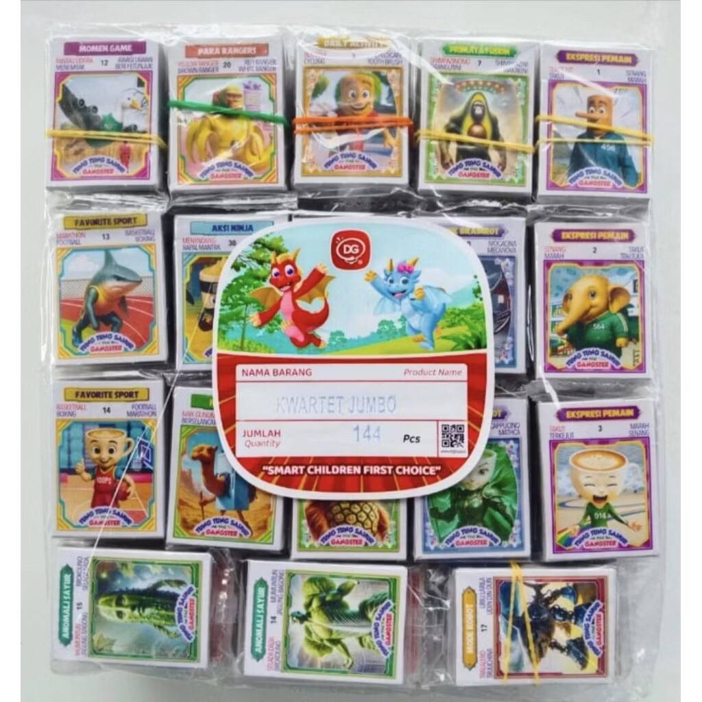 kartu kwartet DG jumbo 1pc  / kartu kuartet / mainan jadul / mainan tradisional