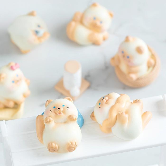 Ornamen Miniatur Kucing Siam Lucu - Pvc Berkualitas
