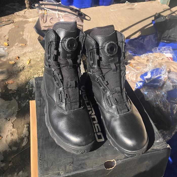 Sepatu Pdl Vigoroso Combath Booth Lama Hitam Tali Putar