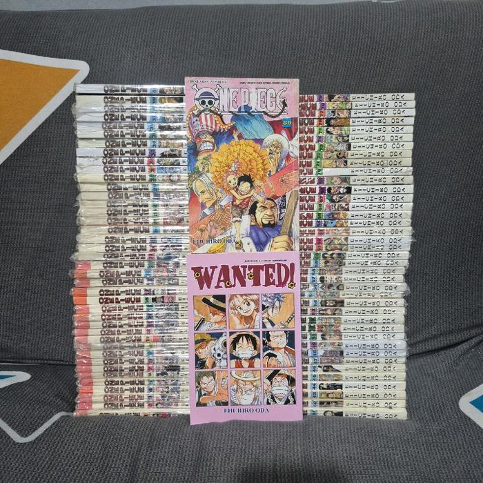 Paket Komik One Piece Vol 1-80 Bonus Wanted Card Set Fulset Fullset Lengkap Eiichiro Oda Manga Tbk
