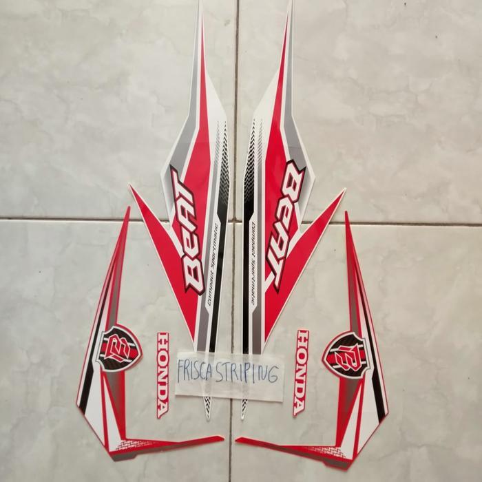 striping beat 2019 putih merah