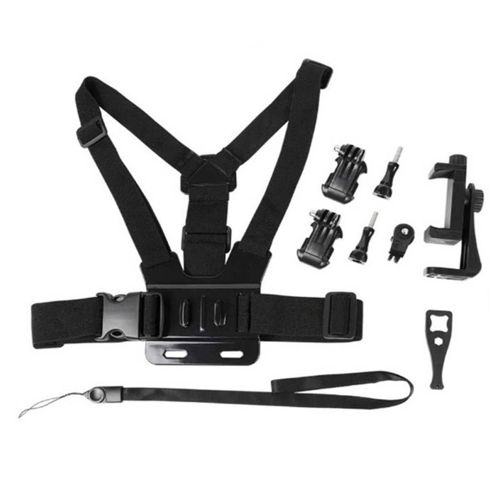 Mobile Phone Chest Strap Harness Mount Adjustable Phone Chest Harness Holder Compatible for GoPro