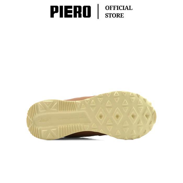 PIERO SEPATU SNEAKERS PRIA JOGGER WORK WEAR-BROWN/OFF WHITE/BROWN PIE1000423