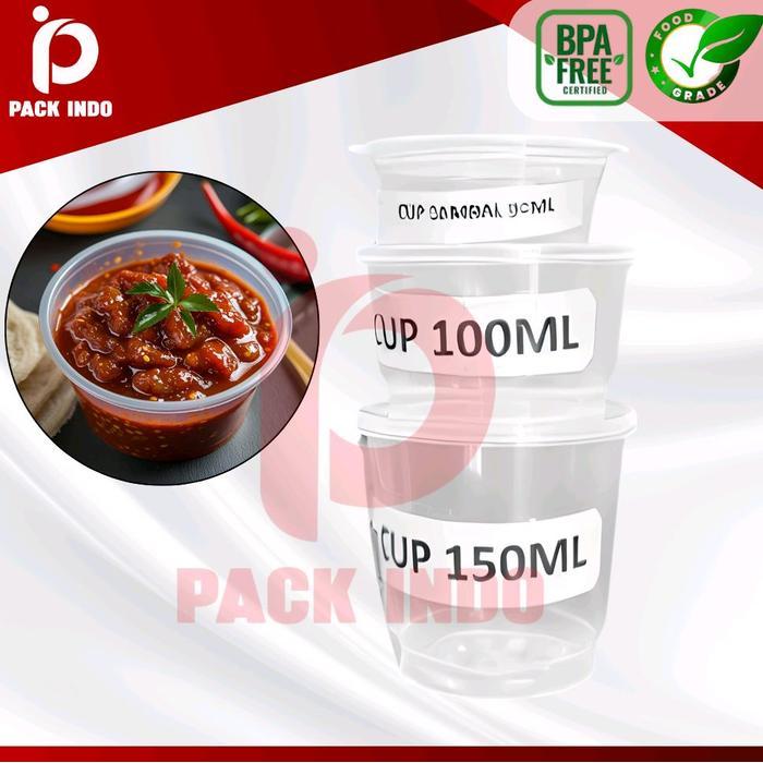 CUP PUDING - CUP SAUCE - CUP FLA - CUP TUTUP PISAH 100ml,150ml