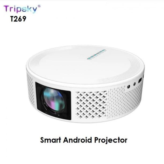 TERBARU TRIPSKY T269 Proyektor ANDROID Smart Projector 230 ANSI Lumens BISA GOSEND