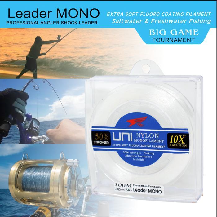 JOLIXUER// FALCON SENAR LEADER MONO UNI 100 METER EXTRA SOFT FLUOROCARBON COATING