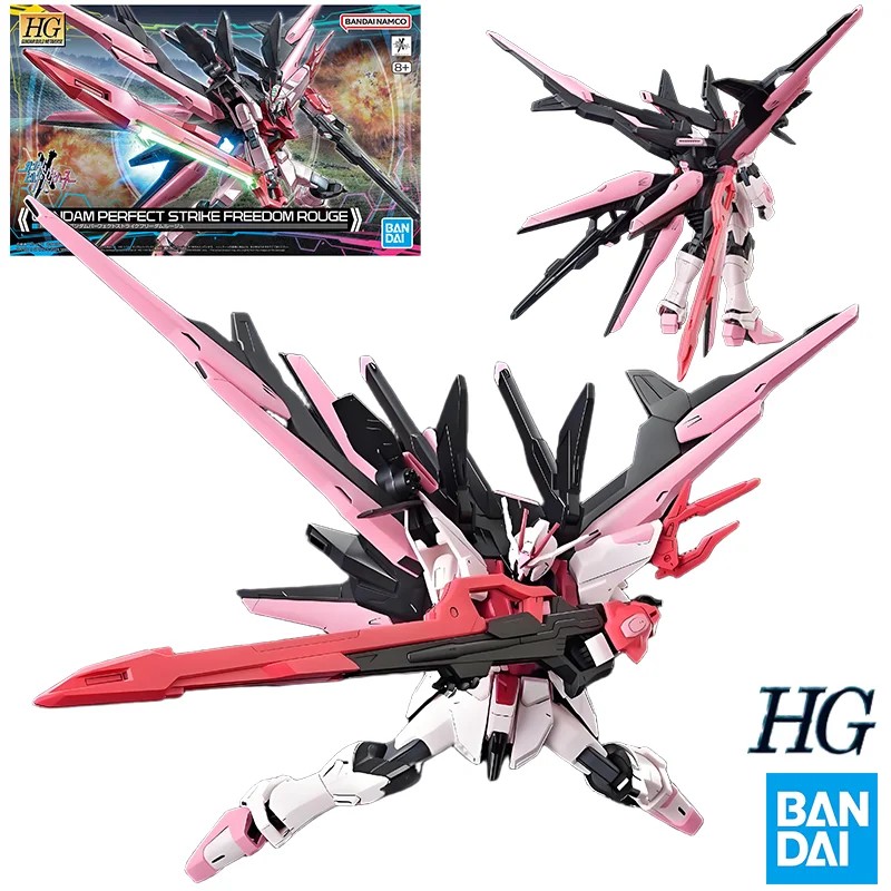 Bandai Gundam Model Kit HG Perfect Strike Freedom Rouge Mobile Suit Gunpla Action Figures Toys