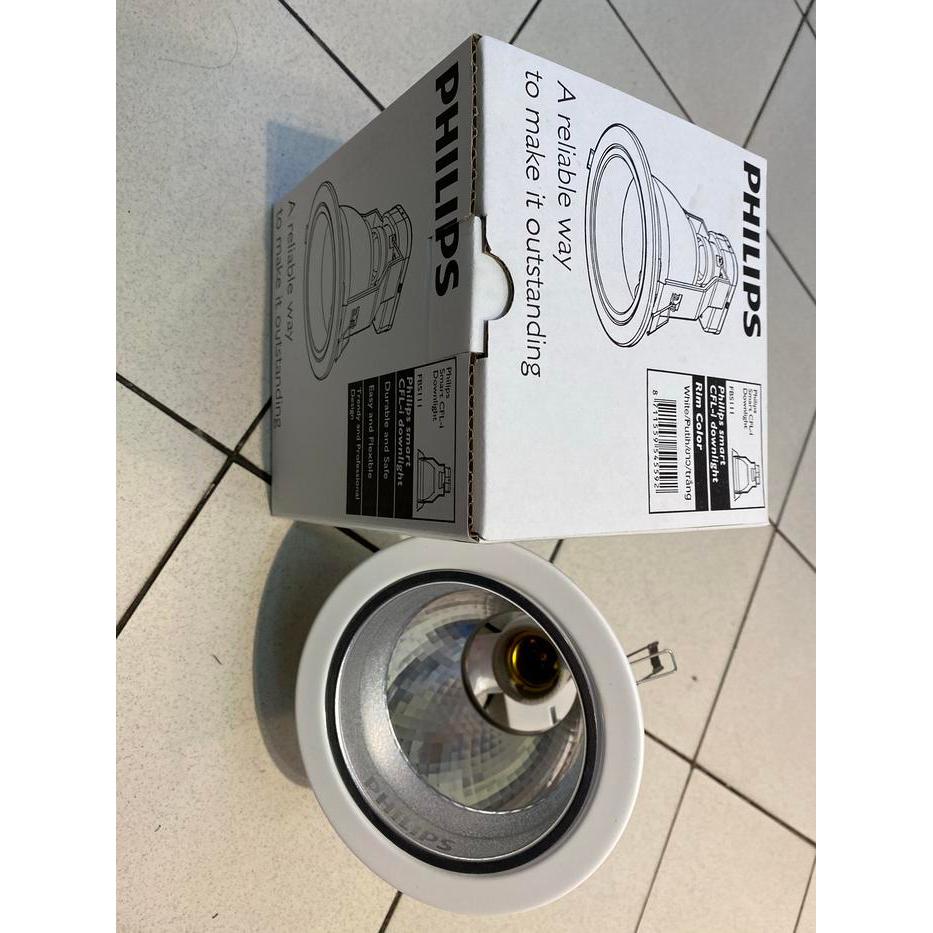 Kap Downlight 4 Inci Putih Fitting E27 untuk Bohlam LED Maks 14.5 Watt