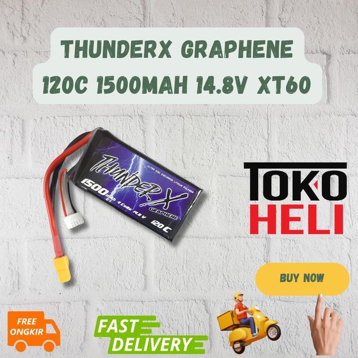 THUNDERX GRAPHENE 120C 1500MAH 14.8V 4S LIPO BATTERY XT60