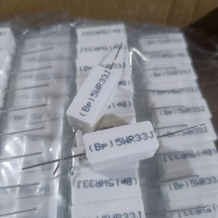 Resistor kapur 0.33ohm 5watt 0,33 ohm 5watt R kapur tahanan 5watt 0,33ohm