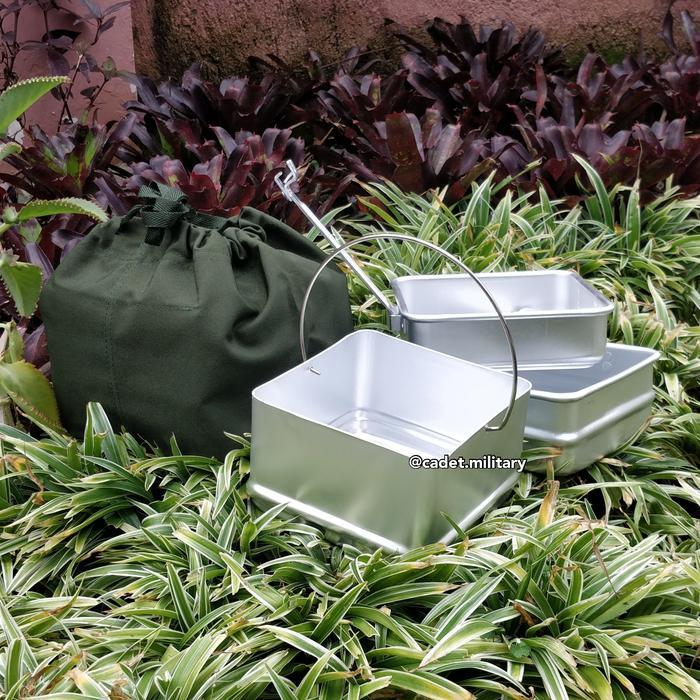 Nesting Misting Kotak Makan Set TNI POLRI Alat Masak Outdoor Camping