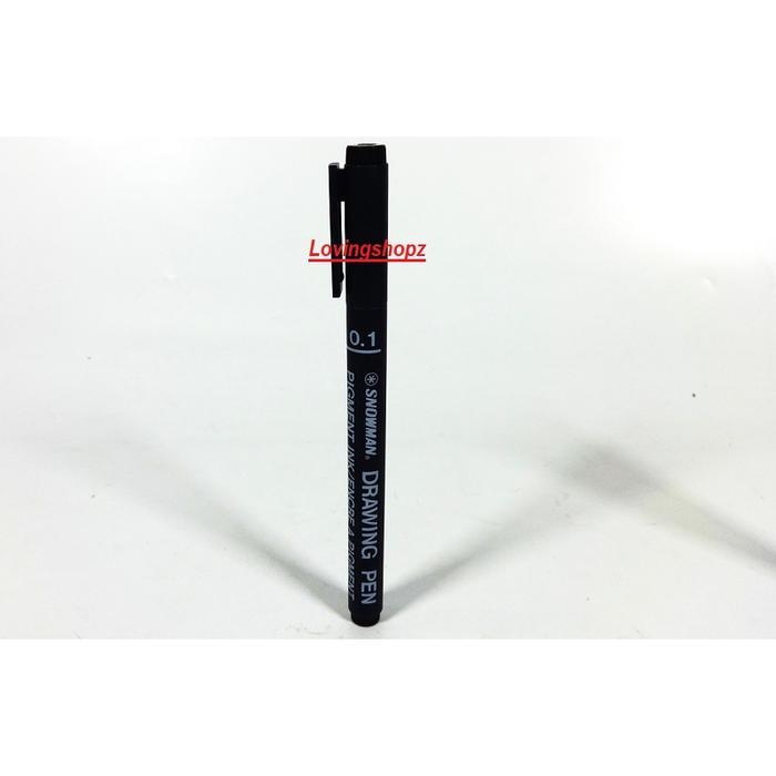 Pulpen Snowman Drawing Pen 0.1,Snowman 700 Drawing Pen 0.1 - Hitam