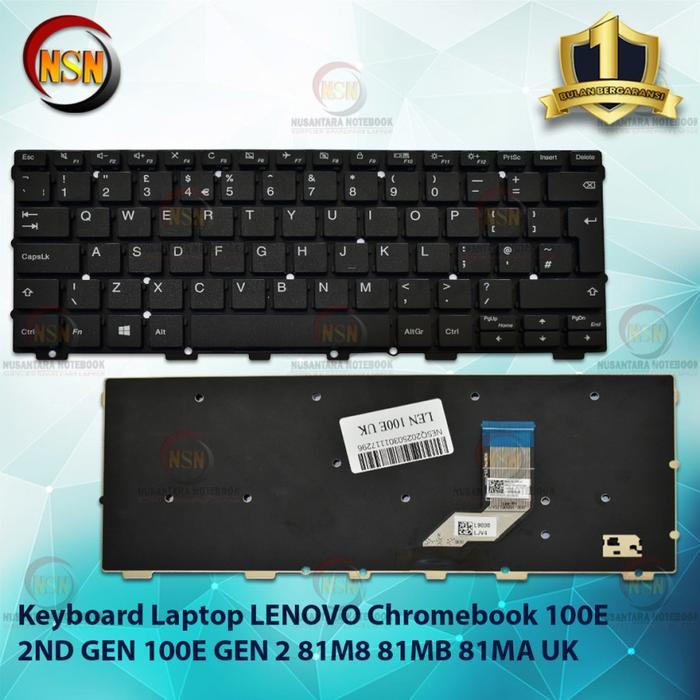 Keyboard Laptop For CHROMEBOOK 100E 2ND GEN 100E GEN 2 81M8 81MB 81MA