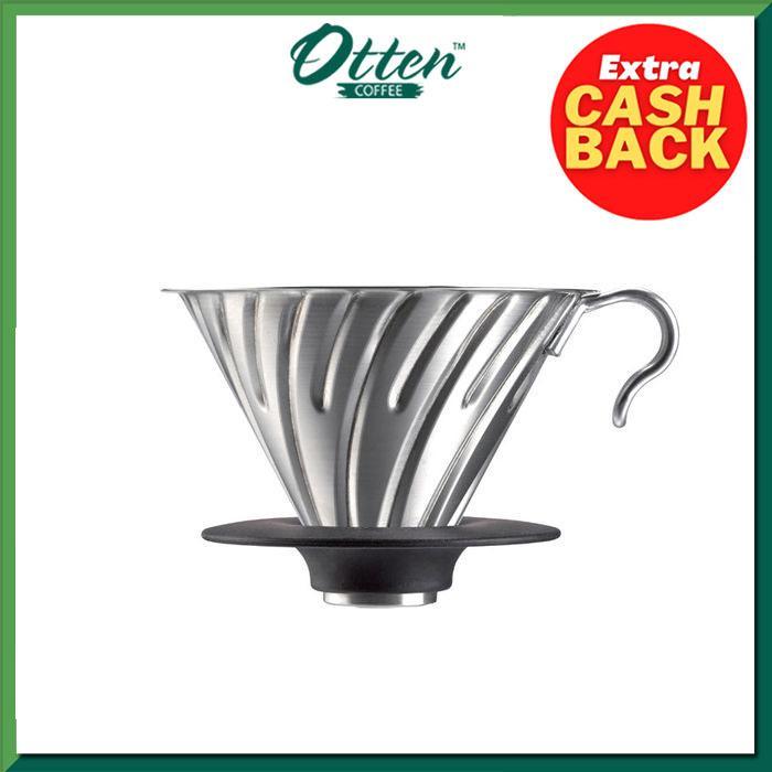 Hario Seduh Saringan Alat Seduh Kopi V60 Dripper Stainless Steel untuk 1-4 Cangkir Seduh Saringan Ko